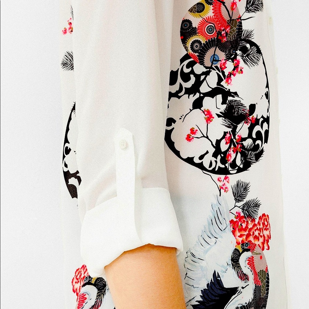 Desigual Cam Eva button up blouse top S - Picture 6 of 8